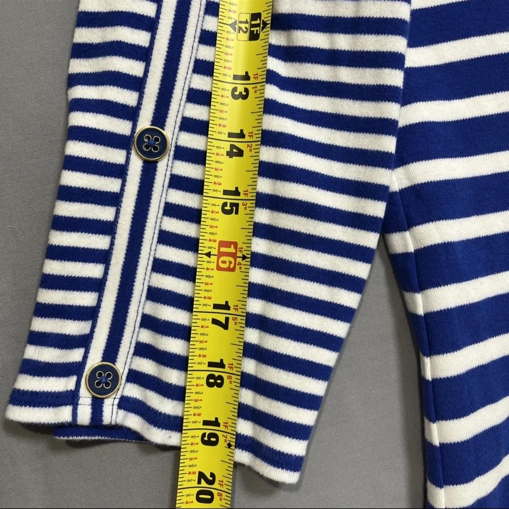 Talbots Womens 3/4 Sleeve Stripe Nautical Shift Dress‎ Blue White XL